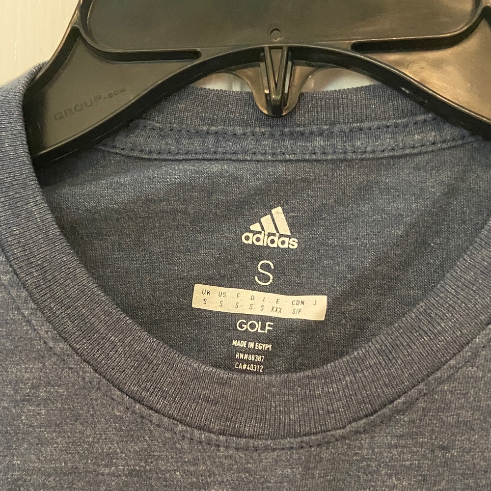 Adidas Blue Long Sleeve Tee with White Logo - Picture 2 of 9